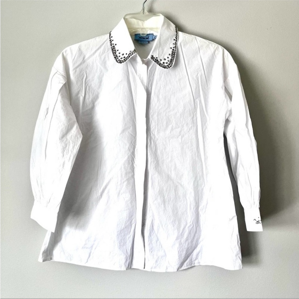Mimisol girls beaded white blouse